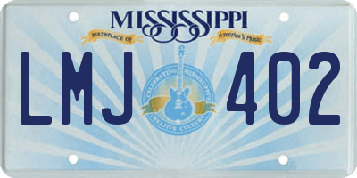 MS license plate LMJ402