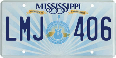 MS license plate LMJ406