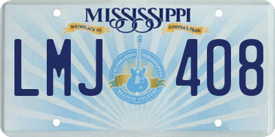 MS license plate LMJ408