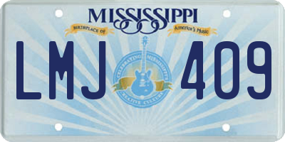 MS license plate LMJ409