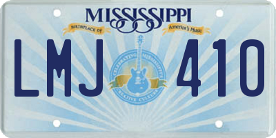 MS license plate LMJ410