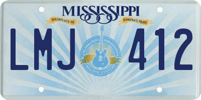 MS license plate LMJ412