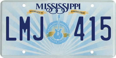 MS license plate LMJ415