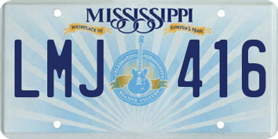 MS license plate LMJ416