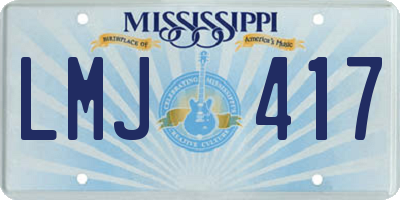 MS license plate LMJ417