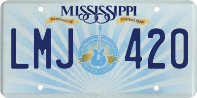 MS license plate LMJ420
