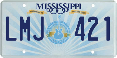 MS license plate LMJ421