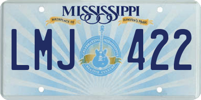 MS license plate LMJ422