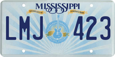 MS license plate LMJ423