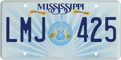 MS license plate LMJ425