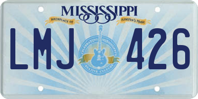 MS license plate LMJ426