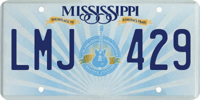 MS license plate LMJ429