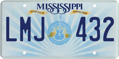 MS license plate LMJ432