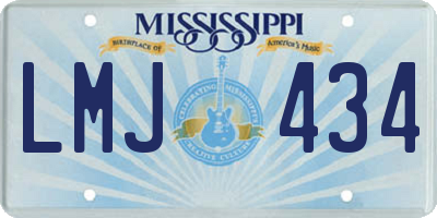 MS license plate LMJ434