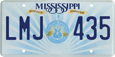 MS license plate LMJ435