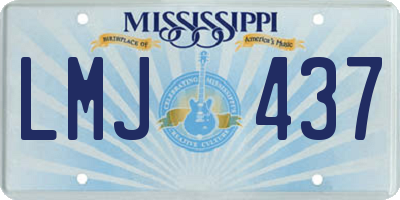 MS license plate LMJ437
