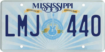 MS license plate LMJ440