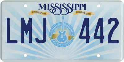 MS license plate LMJ442