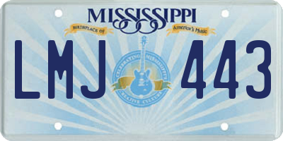 MS license plate LMJ443