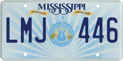 MS license plate LMJ446