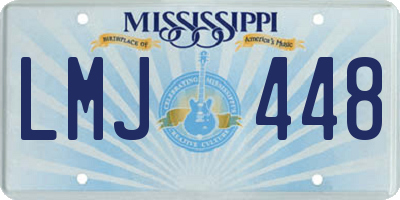 MS license plate LMJ448