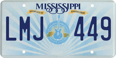 MS license plate LMJ449
