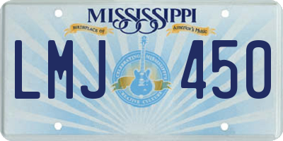 MS license plate LMJ450