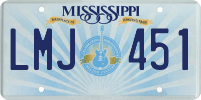 MS license plate LMJ451