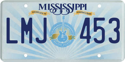 MS license plate LMJ453