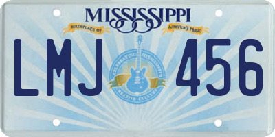 MS license plate LMJ456