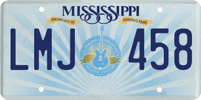 MS license plate LMJ458