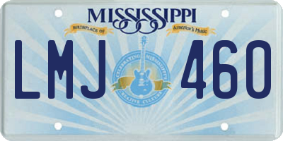 MS license plate LMJ460