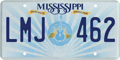MS license plate LMJ462