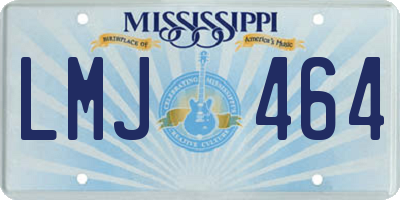 MS license plate LMJ464