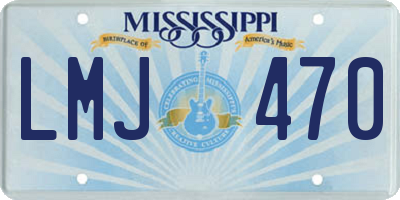 MS license plate LMJ470