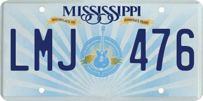 MS license plate LMJ476