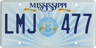 MS license plate LMJ477