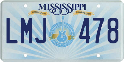 MS license plate LMJ478