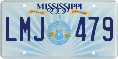 MS license plate LMJ479