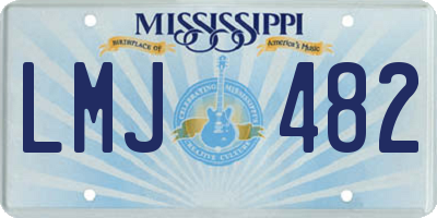 MS license plate LMJ482