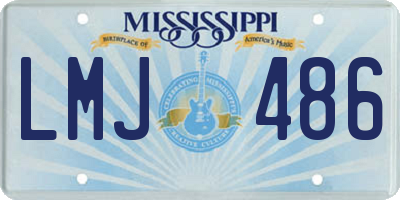 MS license plate LMJ486