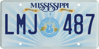 MS license plate LMJ487
