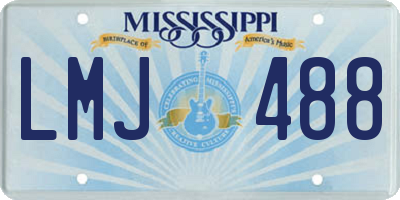 MS license plate LMJ488