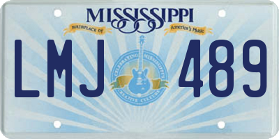 MS license plate LMJ489