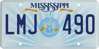 MS license plate LMJ490