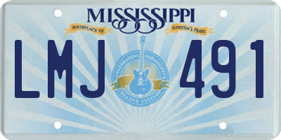 MS license plate LMJ491