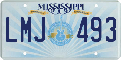 MS license plate LMJ493
