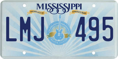 MS license plate LMJ495