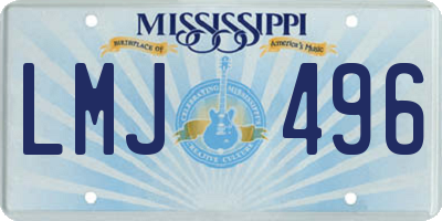 MS license plate LMJ496
