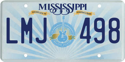 MS license plate LMJ498